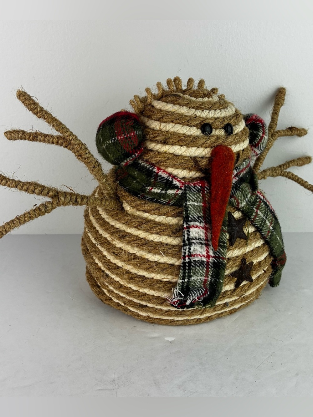 Pottery Barn Jute Rope Winter Snowman
